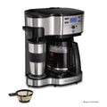 2-Way Coffee Maker, Single-Serve or 12 Cups, Glass Carafe, Black X573