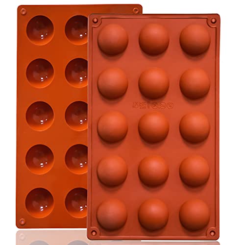 3 Pack Large 6-Cavity Semi Sphere Silicone Baking Molds T49750