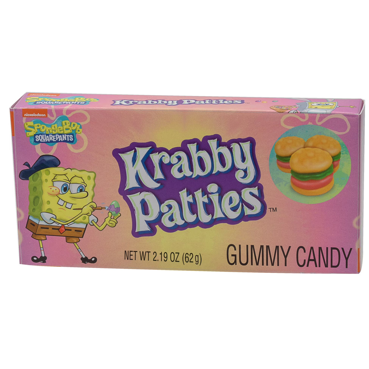SpongeBob SquarePants Krabby Patties Gummy Candy Box, 2.19oz F1496