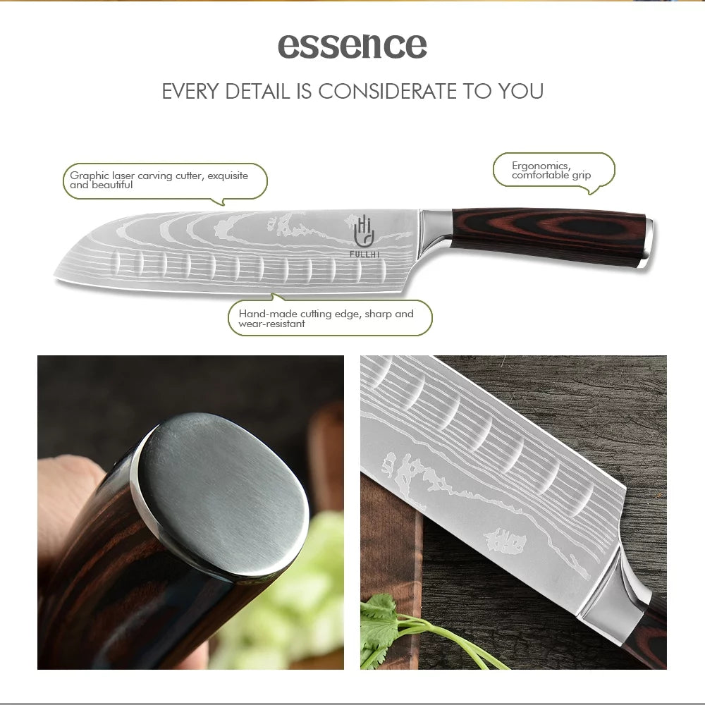 14 Pc German Stainless Steel Kitchen Knife Set S993042