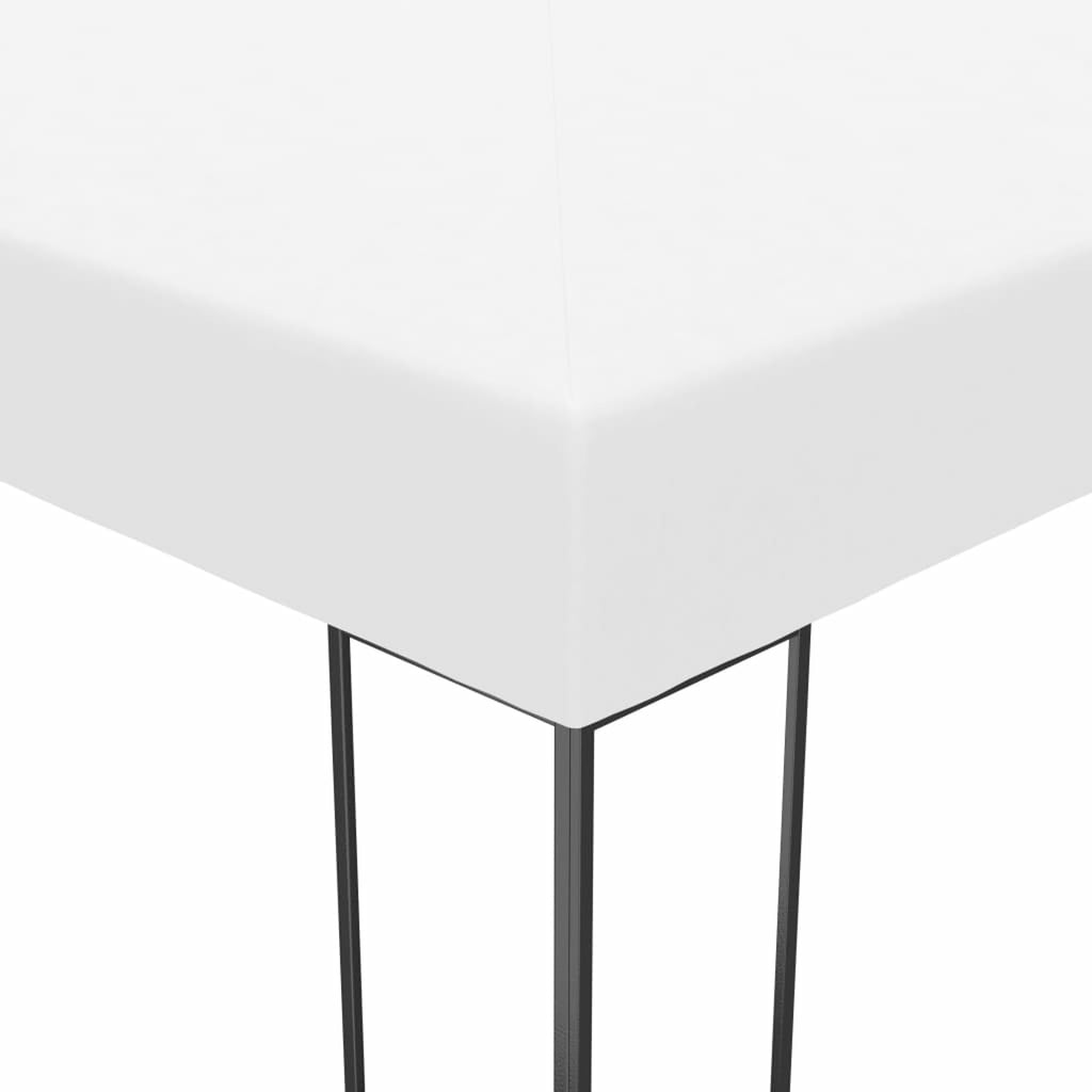 White Powder-Coated Steel Garden Gazebo W390