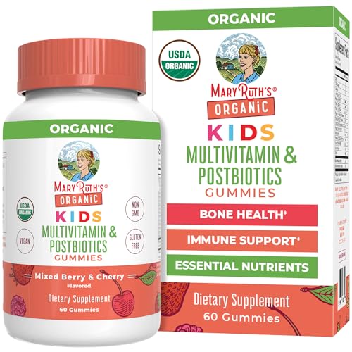 Organic Kids Multivitamin Gummies with Postbiotics, 60 Count D124901