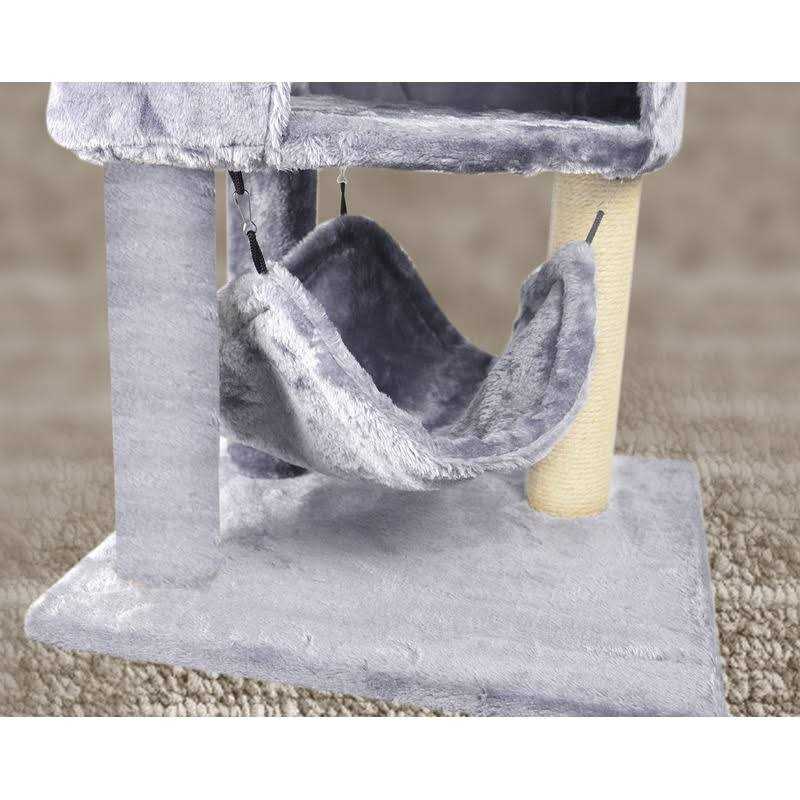 Cat Tree with Scratching Post and Hanging Bed J190198