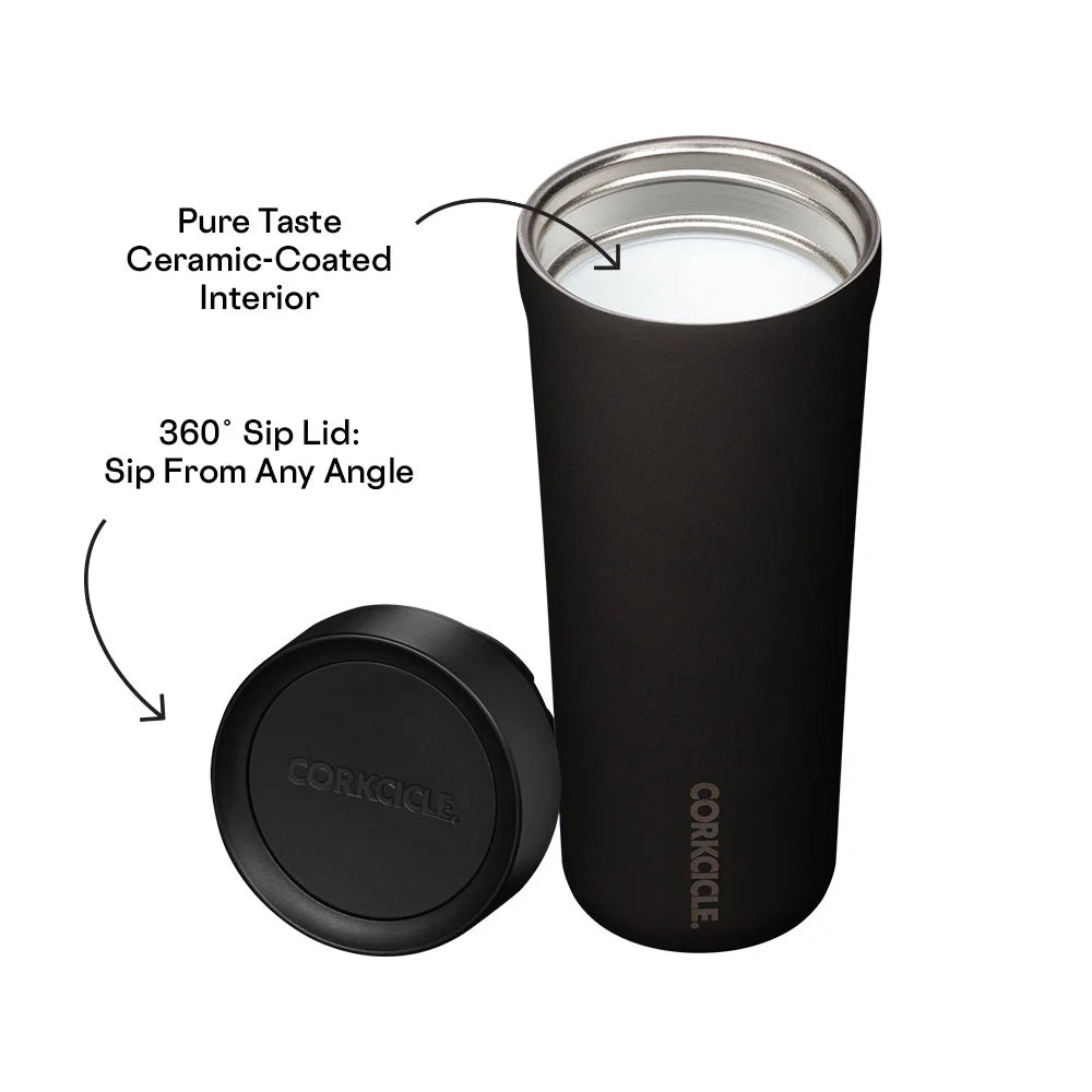 17 oz Stainless Steel Tumbler, Matte Black B234