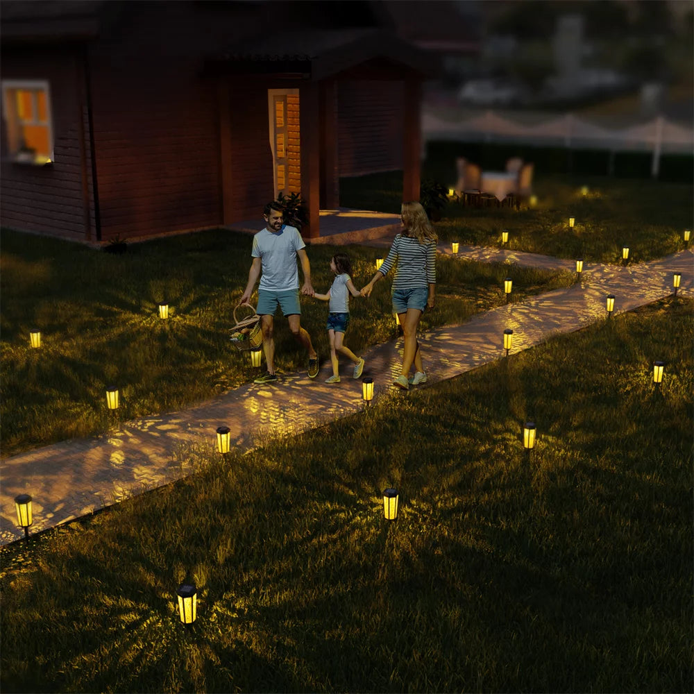 6 Pack Color Changing Waterproof Solar Pathway Lights D290