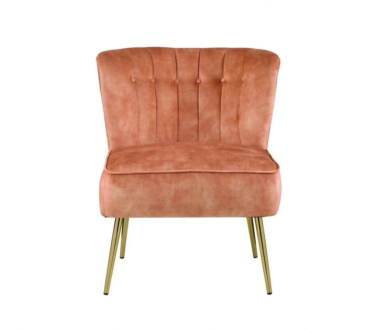 Burnt Orange Velvet Slipper Chair M513