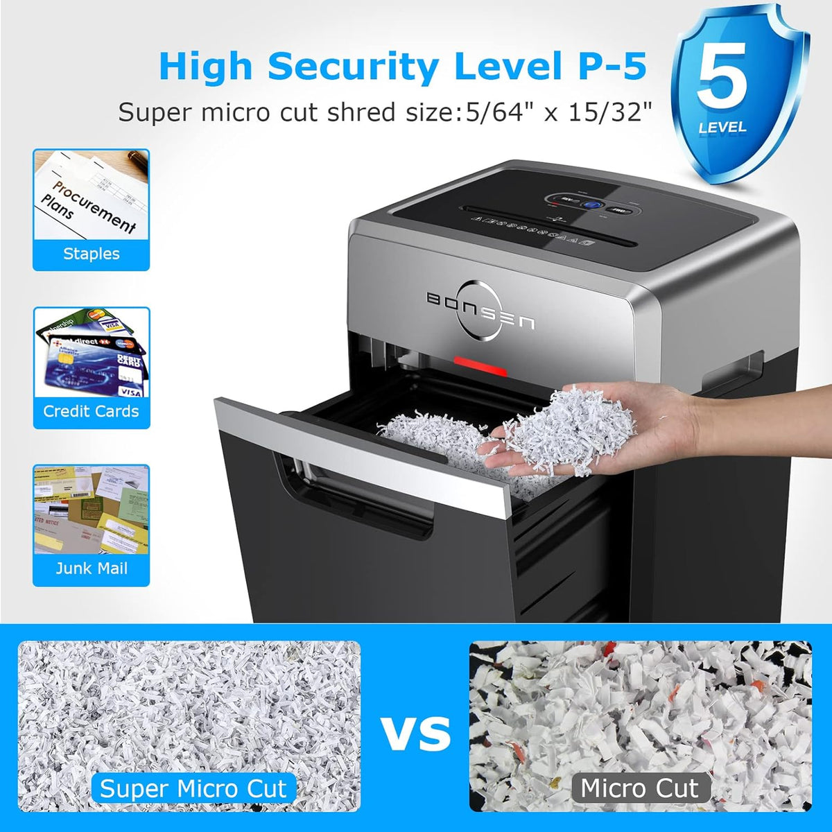 16-Sheet Micro-Cut Paper Shredder with 7.9-Gallon Pullout Basket U18072