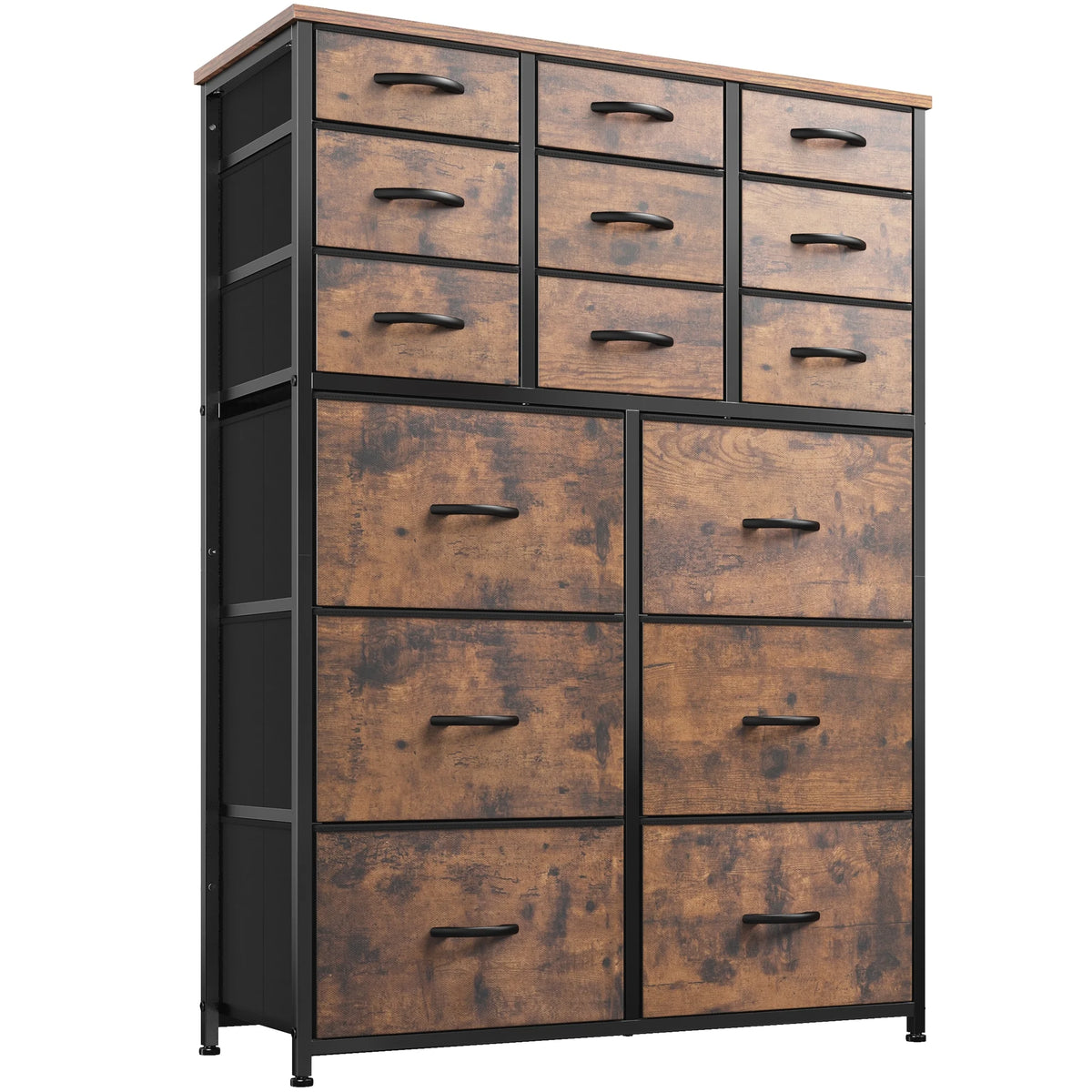 14 Drawer Charcoal Black Dresser L209