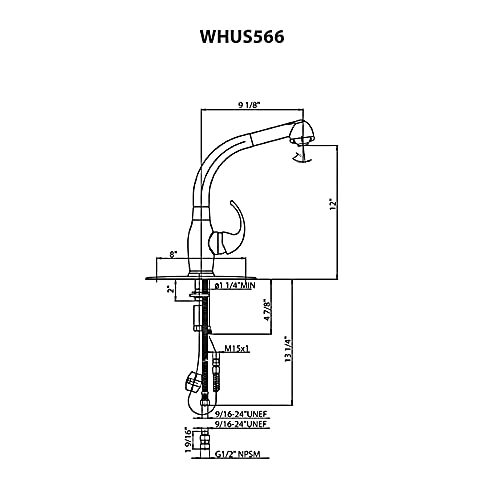 Polished Chrome Single Lever Kitchen Faucet with Pull-Out Spray Head A26913