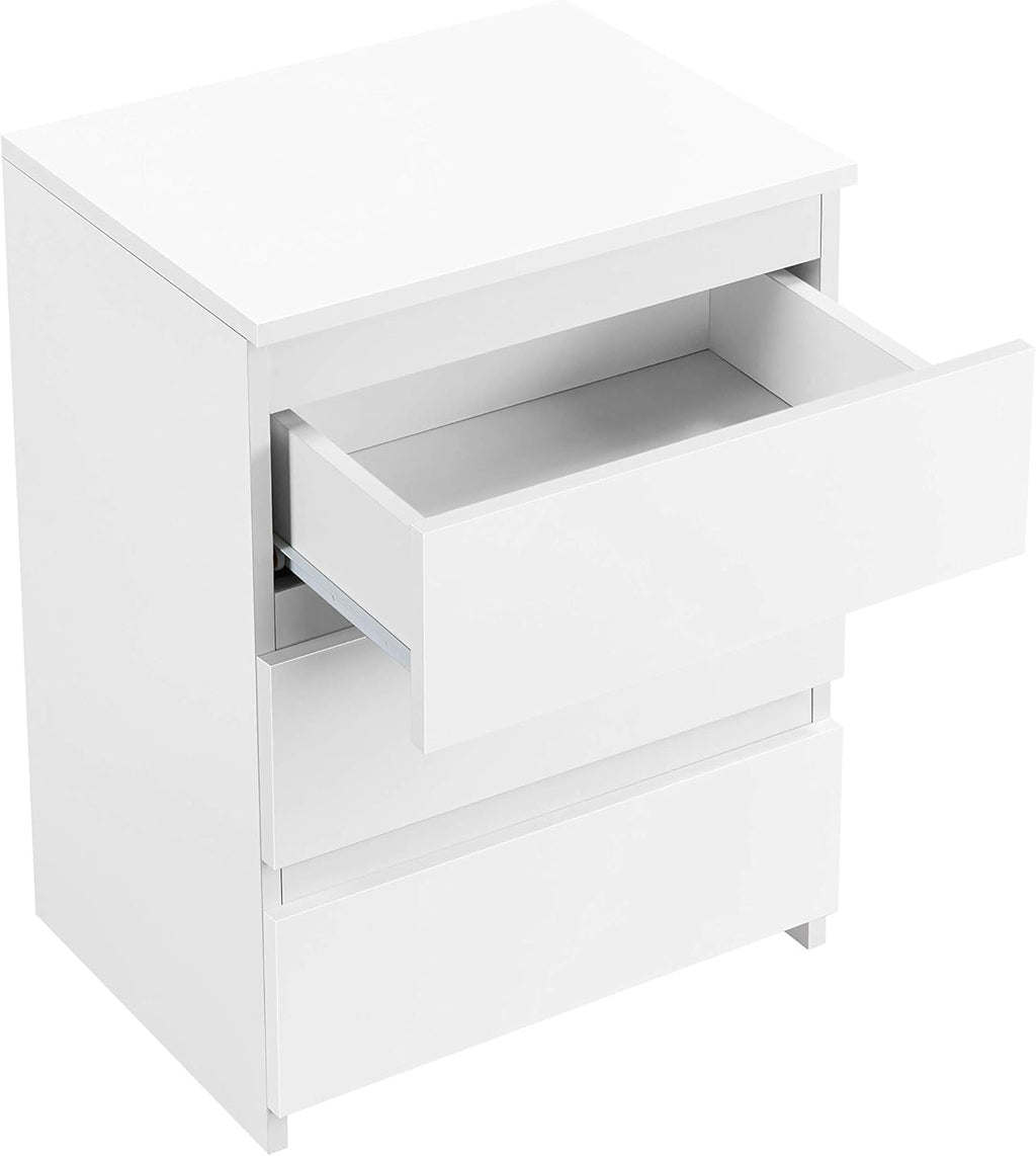 Black Wood End Table with 3 Drawers S460793