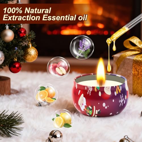 6 Pack Scented Jar Candle Set Natural Soy Wax X728341