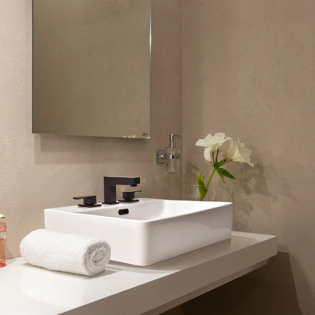 20" Rectangle White Ceramic Vessel Sink P32985
