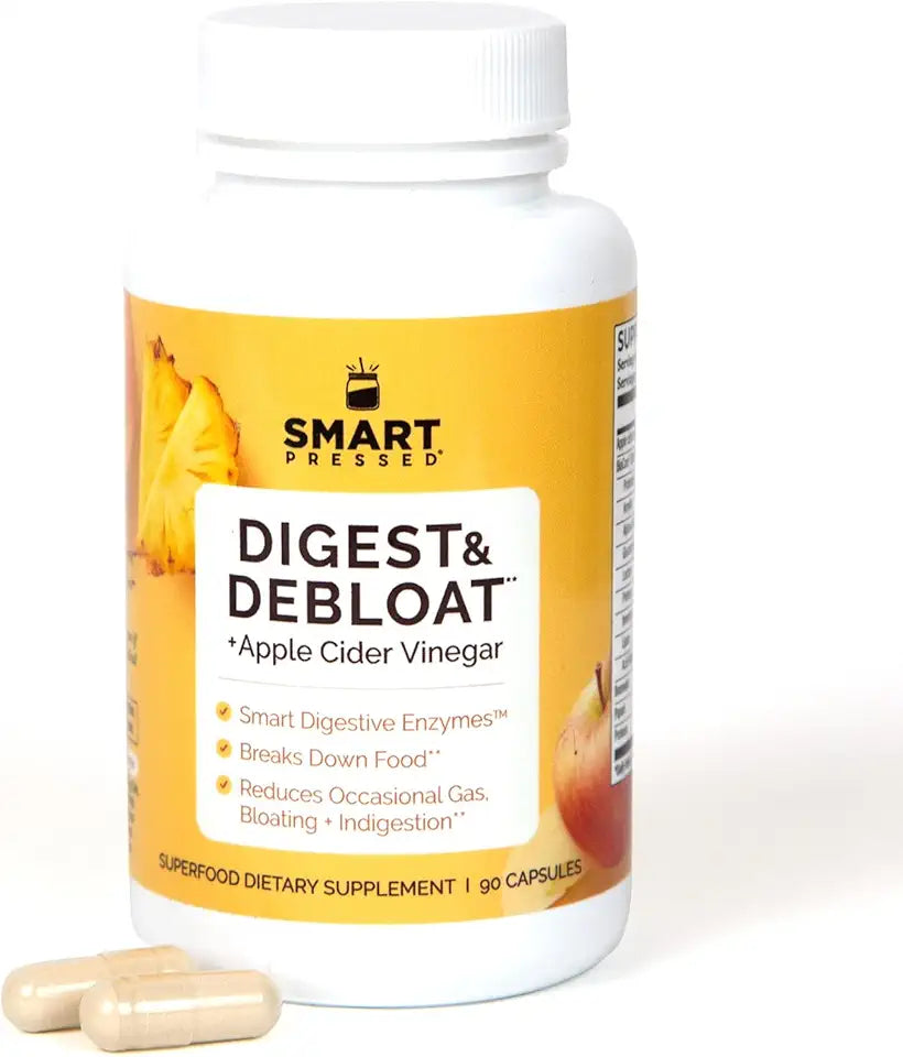90 Capsules Digestive Enzymes with Apple Cider Vinegar E161