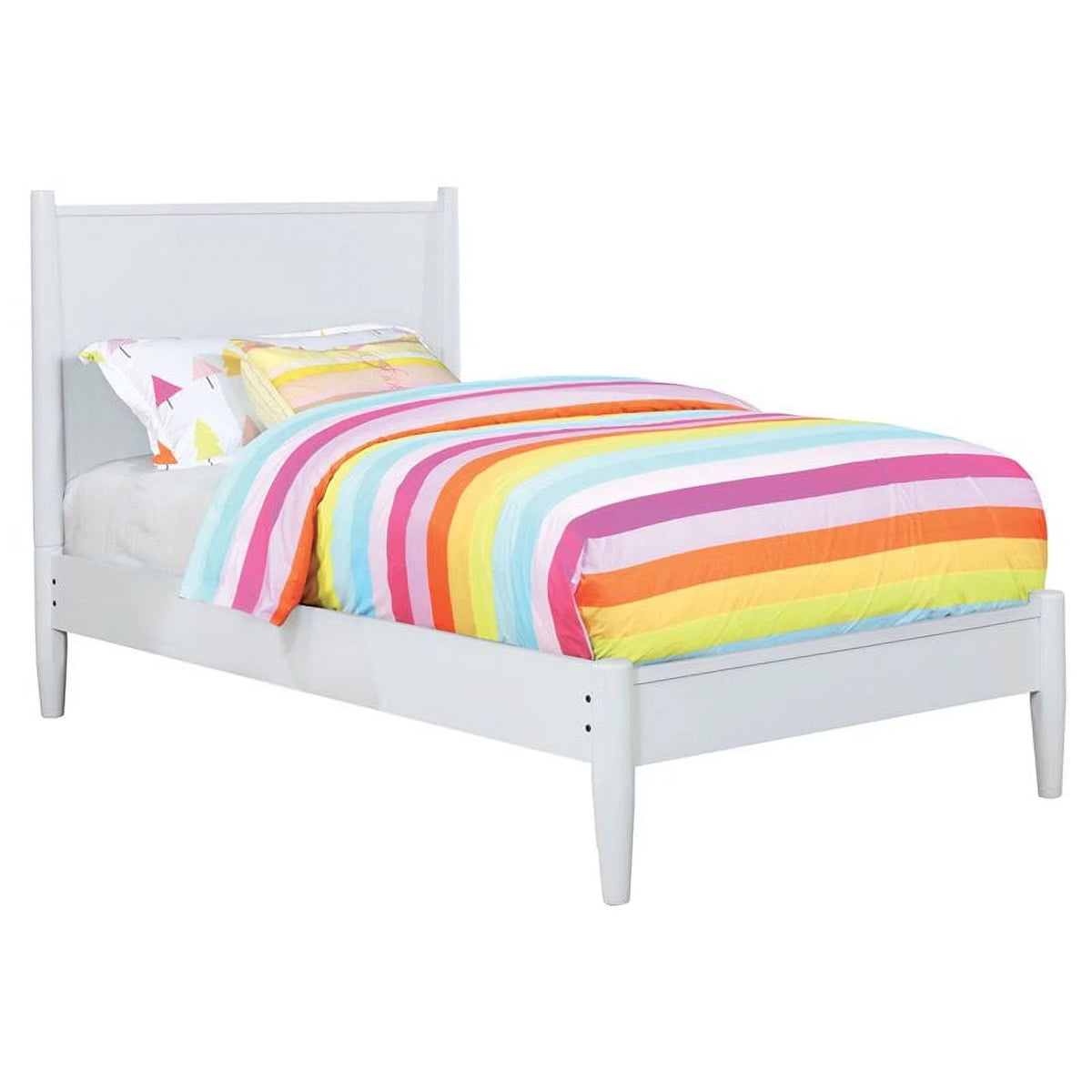 White Twin Platform Bed T8019