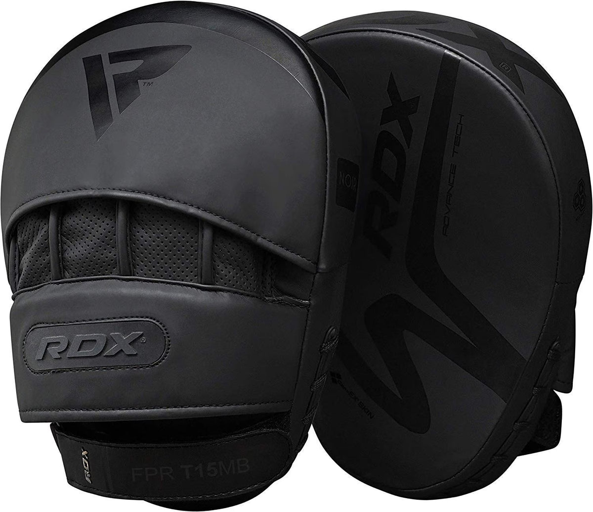 Black Leather Boxing Focus Mitts W194119