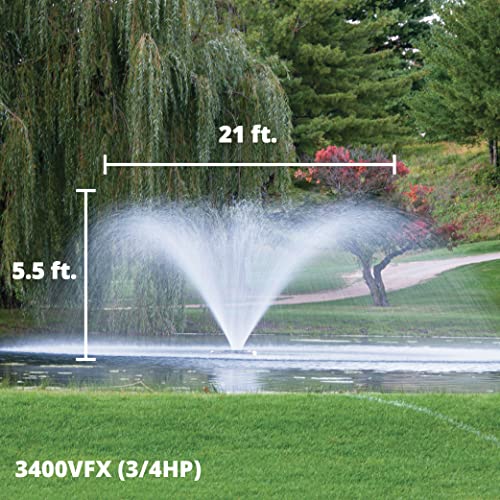 3/4 Horse Power 120V Aerating Pond Fountain with 50 ft Power Cord Z718372