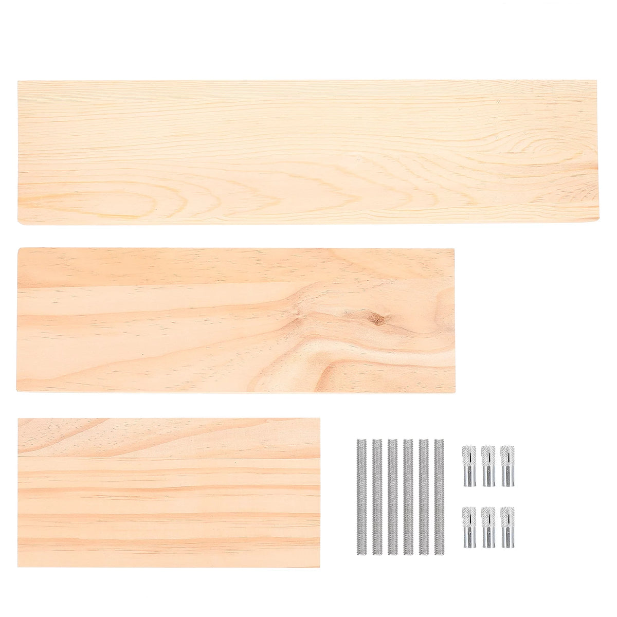 3 Sets of Wall-mounted Wooden Floating Shelf Kit H376578