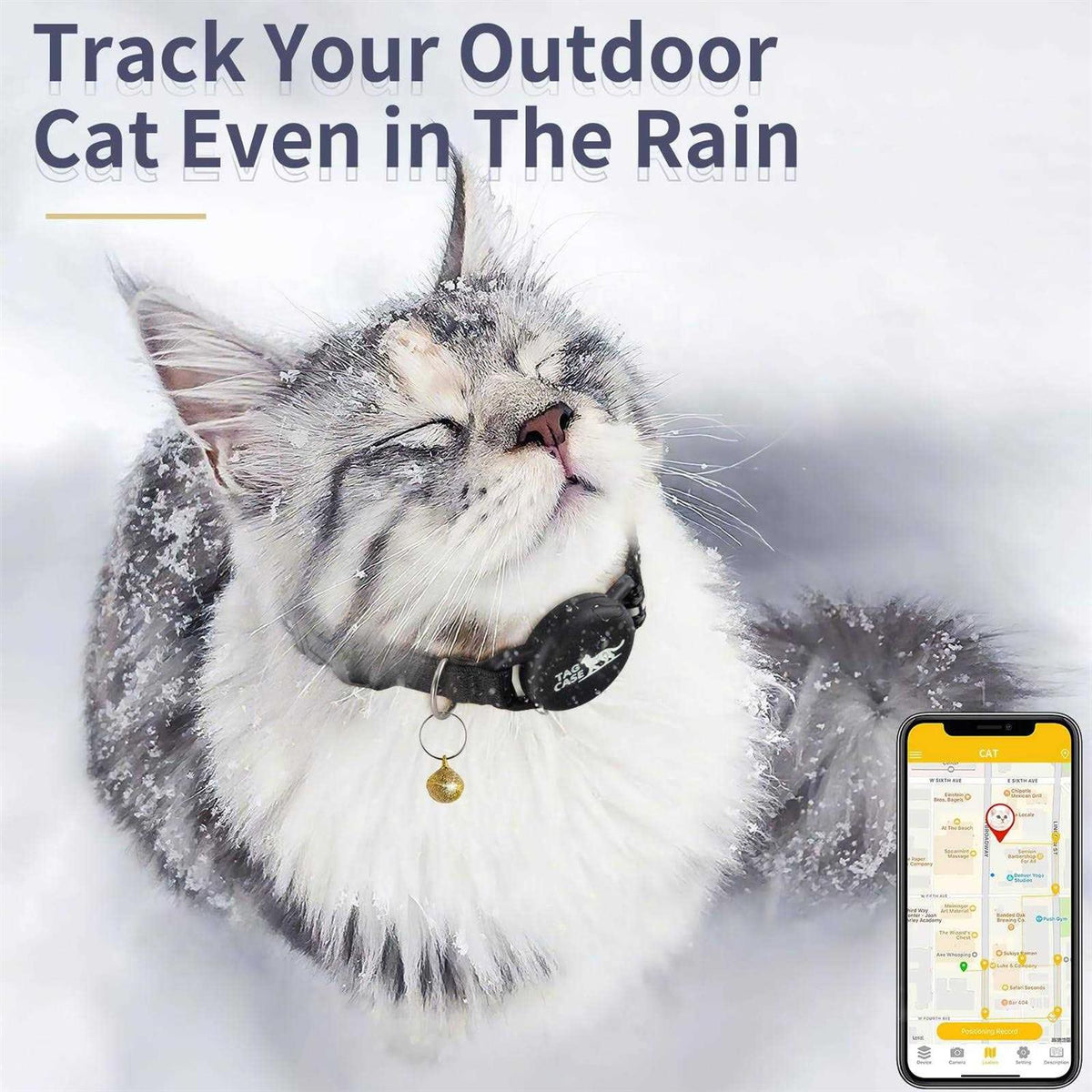 Airtag Cat Collar with Airtag Holder J8705
