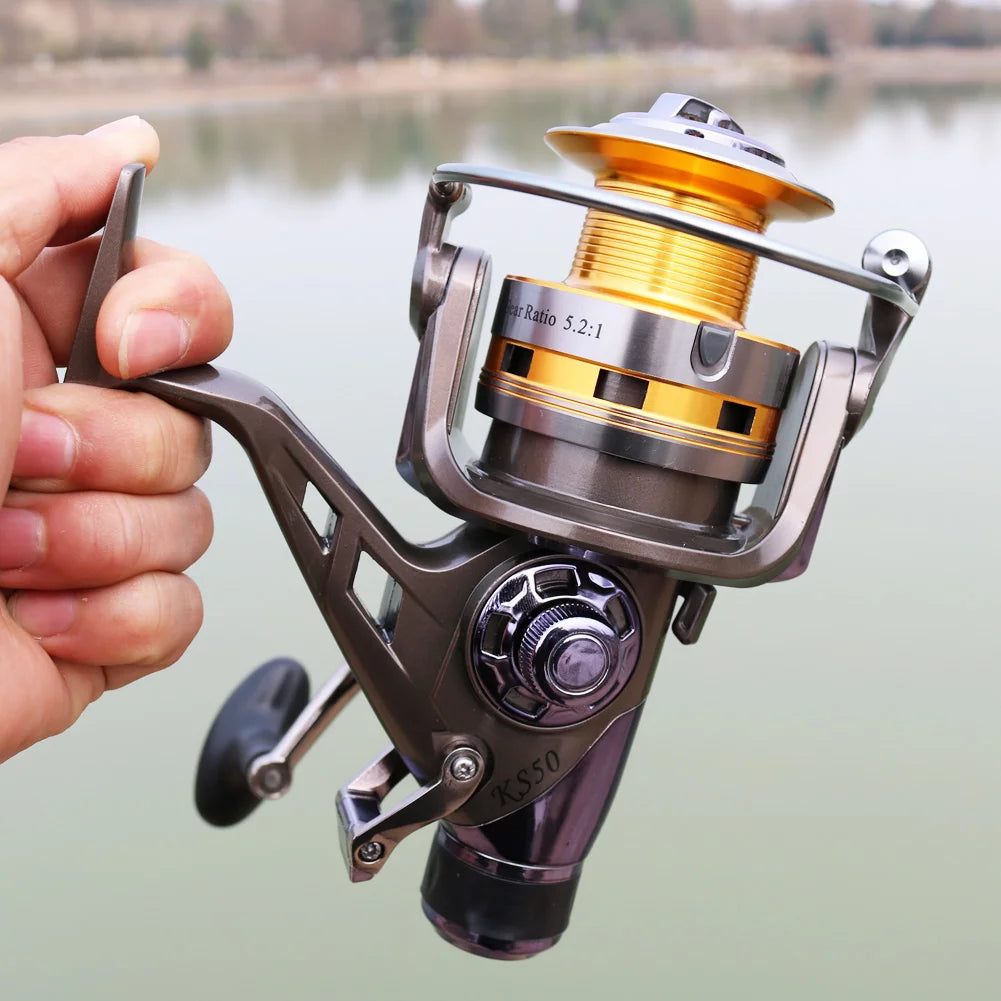 Carp Fishing Reel 9+1 Stainless Steel BB Bait Feeder Spinning Reel N801