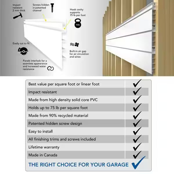 Slat Wall Panel Set Charcoal 2-Pack W6668
