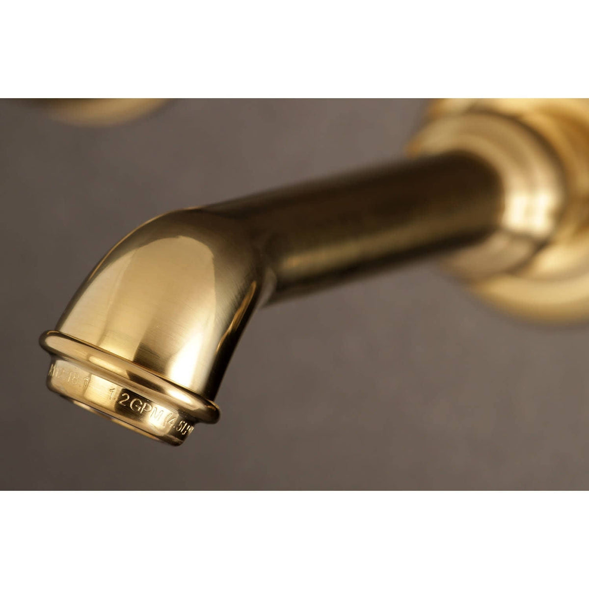Polished Nickel 8-Inch Center Wall Mount Bathroom Faucet E165008