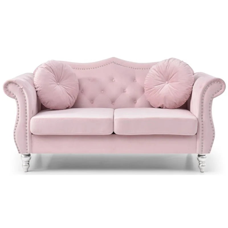 Pink 2-Piece Sofa and Loveseat Furniture Set R356147