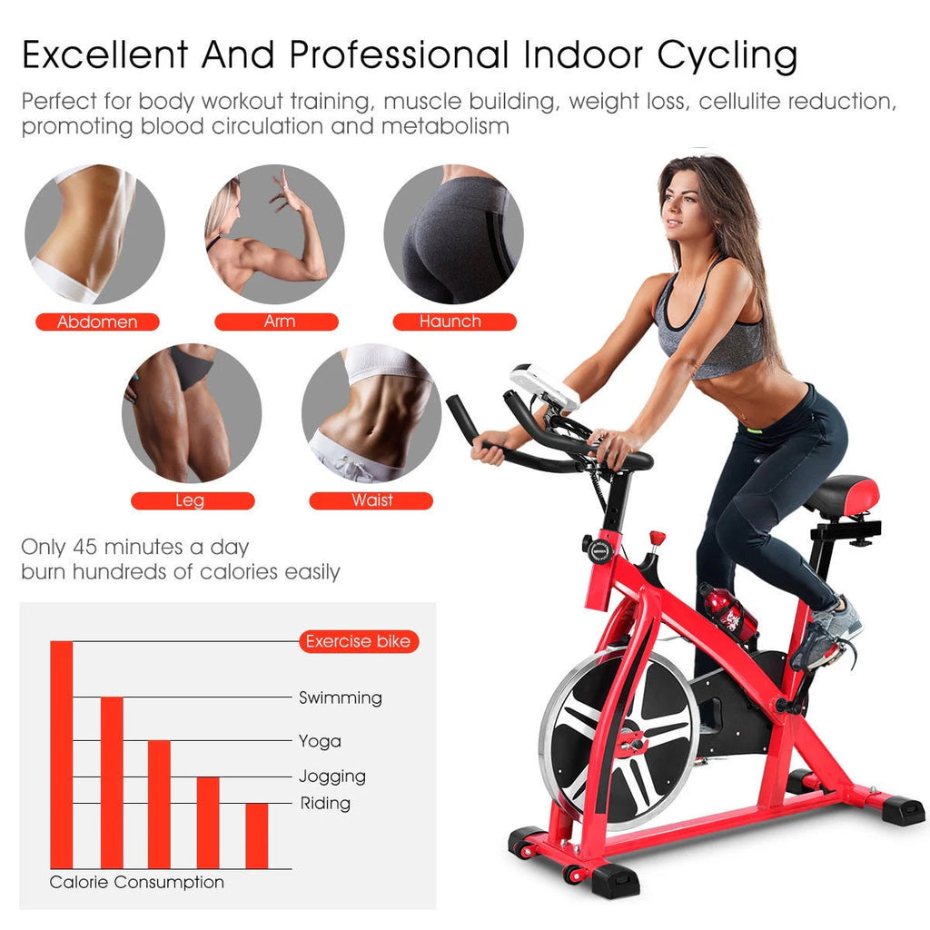 Adjustable Exercise Bike with 18lb Flywheel R19461