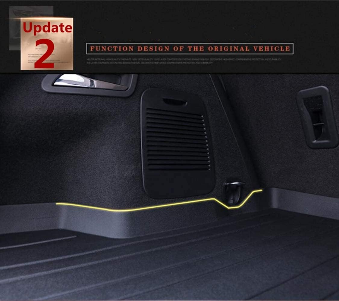 Black Heavy Duty Rubber Waterproof Rear Cargo Tray Trunk Floor Mat Protector Pack of 2 L875