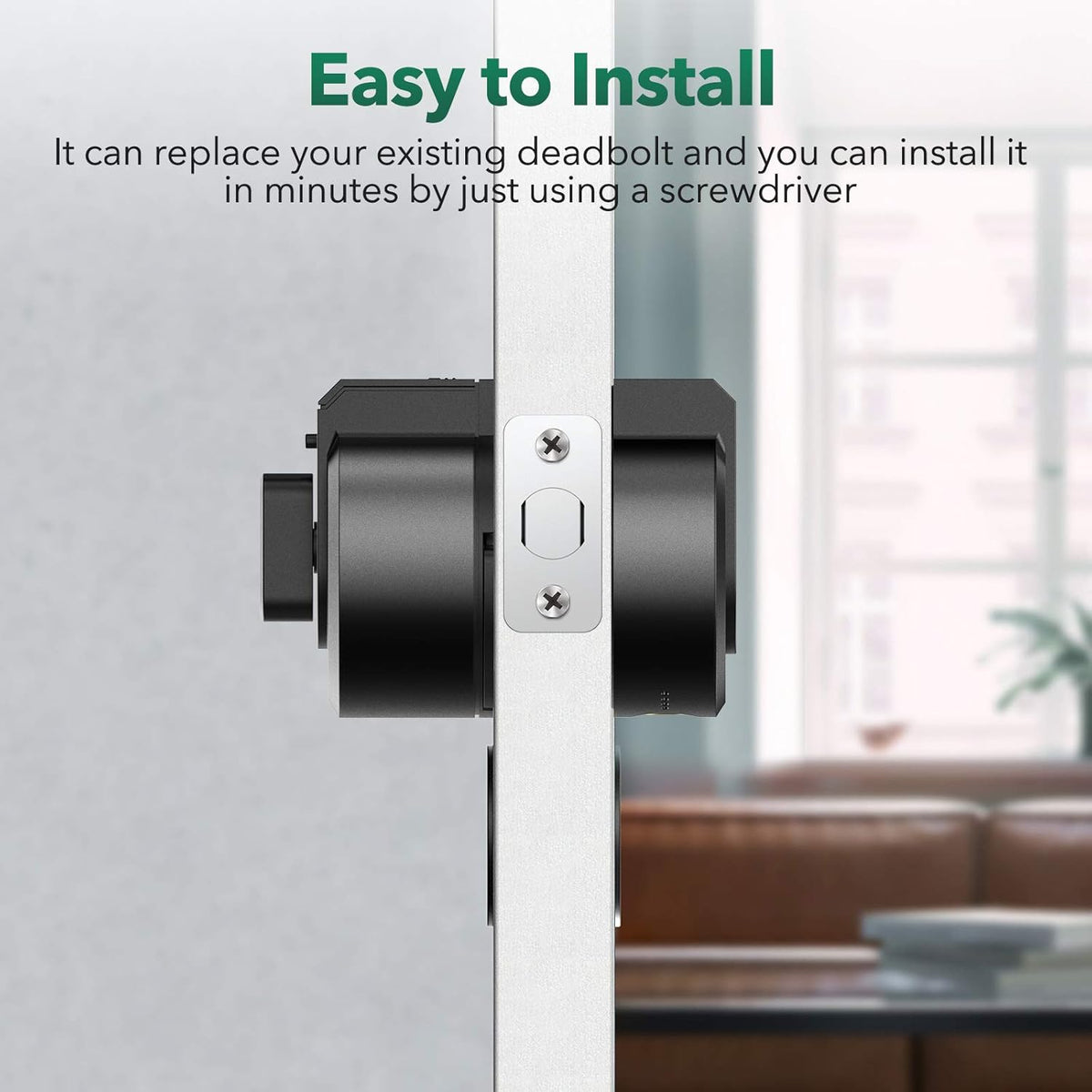 Touch Smart Lock Deadbolt with Smart Hub, Fingerprint, Touchpad, Remote Control, Voice Control, Auto-relock and Alarm Y96477