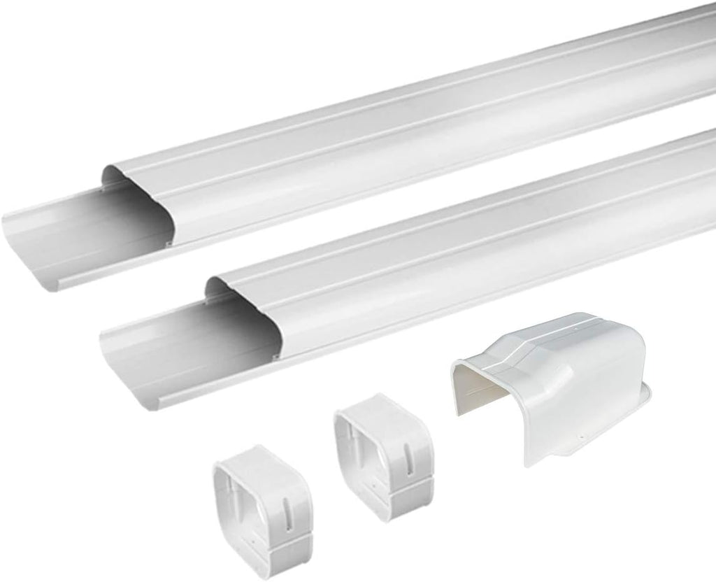 4" 7.5 Ft AC Decorative PVC Line Set Cover Kit, Pack of 2 F6719
