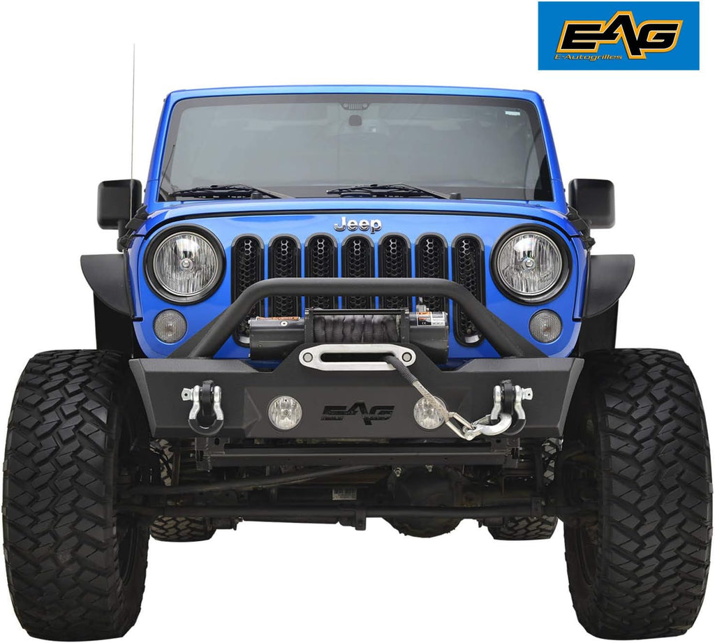 Stubby Front Bumper and Rear Bumper with Tire Carrier Combo T2572