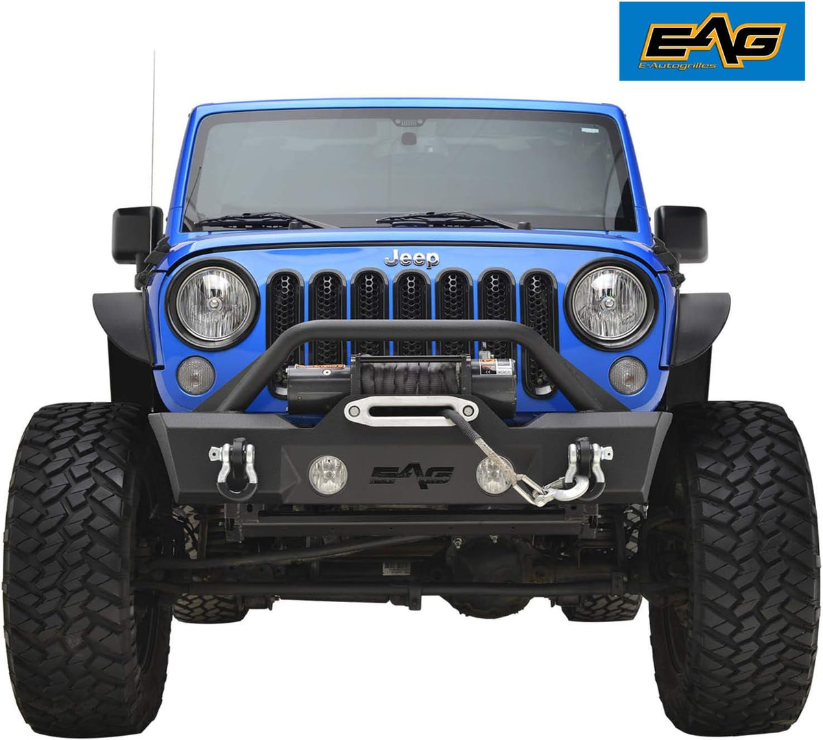 Stubby Front Bumper and Rear Bumper with Tire Carrier Combo T2572